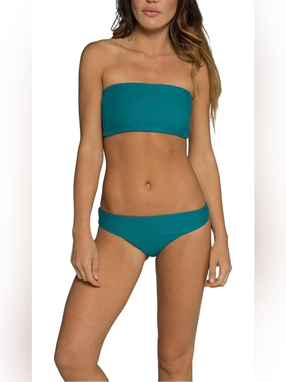 Tavik Womens Ace Lattice Sides Bandeau Swim Top